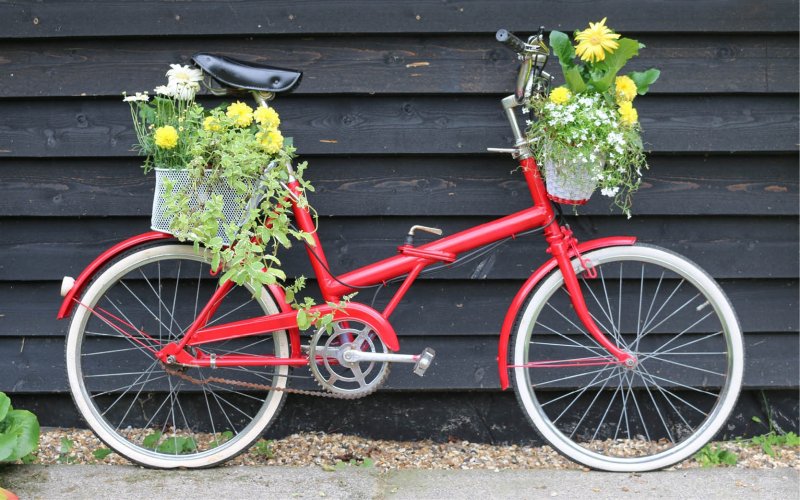 10. Vintage Bicycle Planter