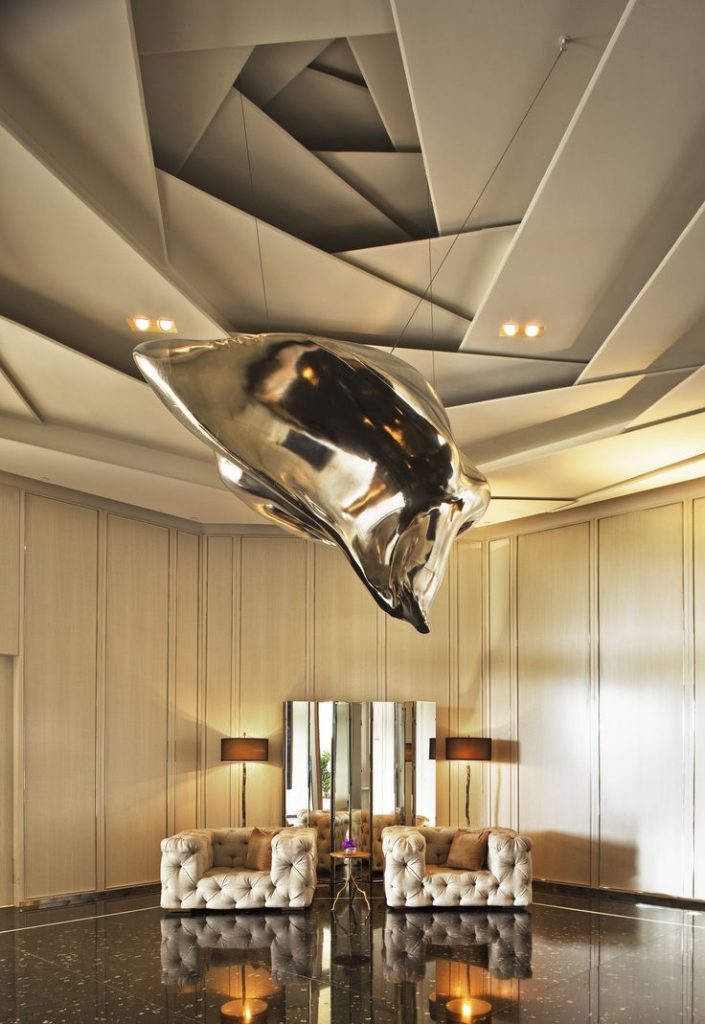 Desain plafon futuristik yang unik dan menakjubkan