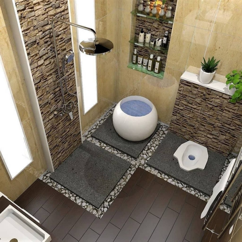 Desain kamar mandi minimalis 2x3