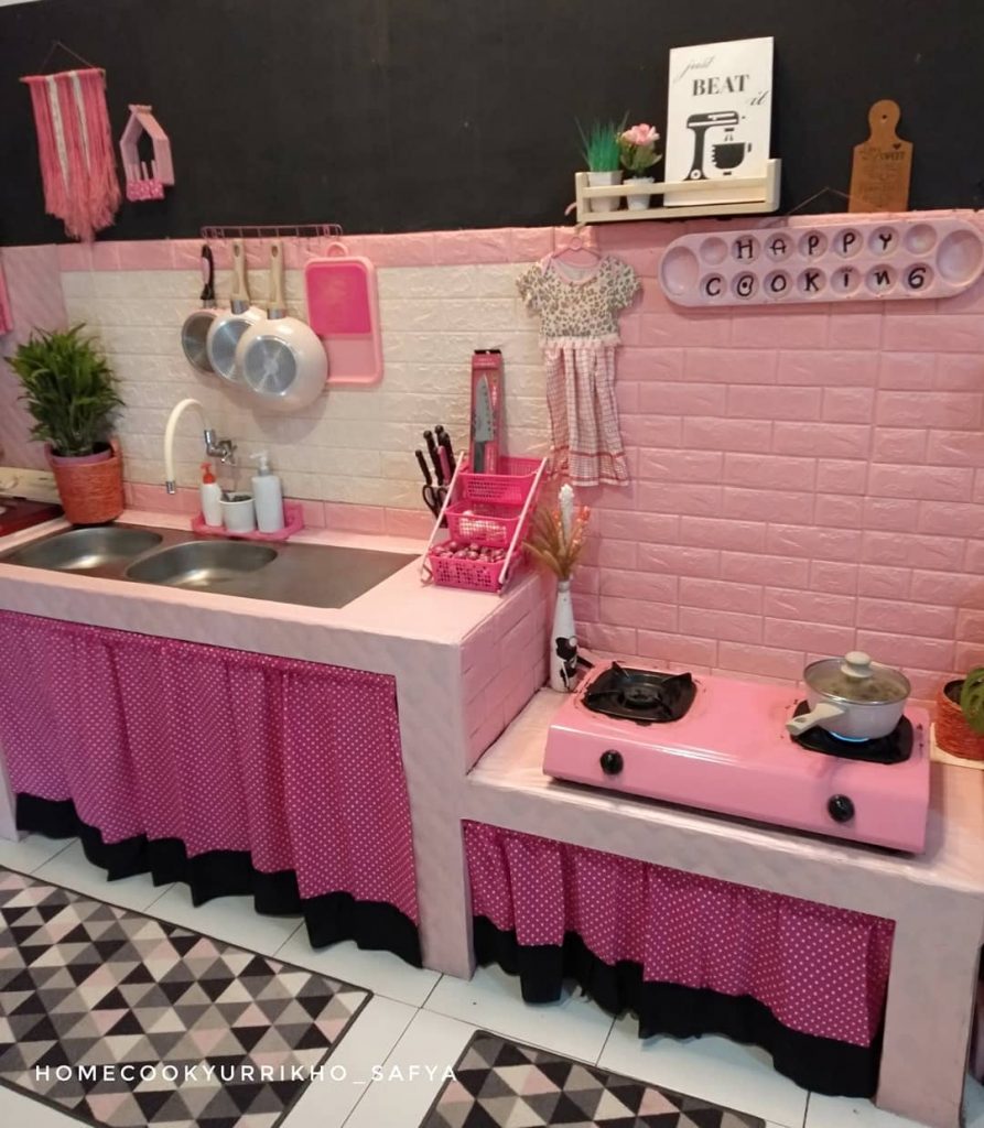 dapur pink mudah dan murah