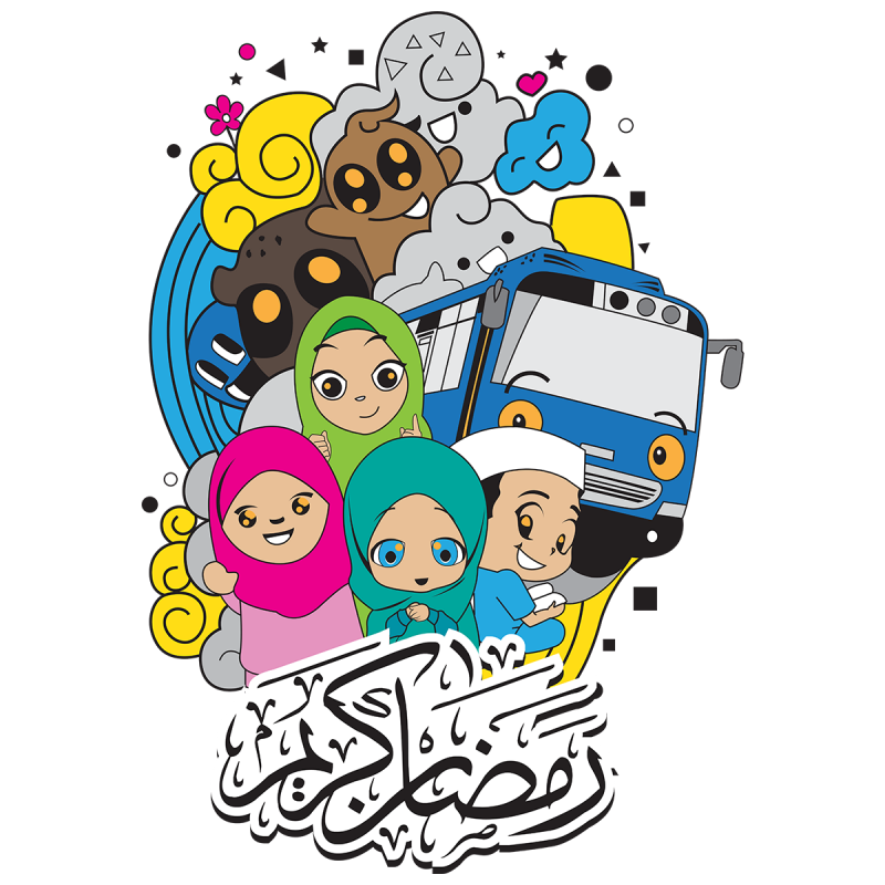 Gambar poster Ramadhan anak kartun
