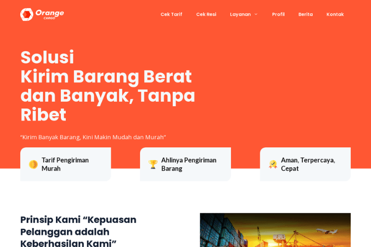 contoh website orangecargo.id