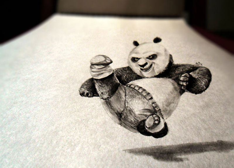 contoh gambar 3 dimensi kungfu panda