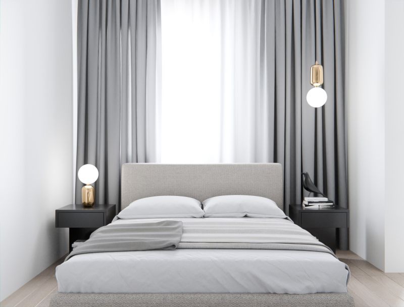 desain kamar tidur minimalis dan simetris