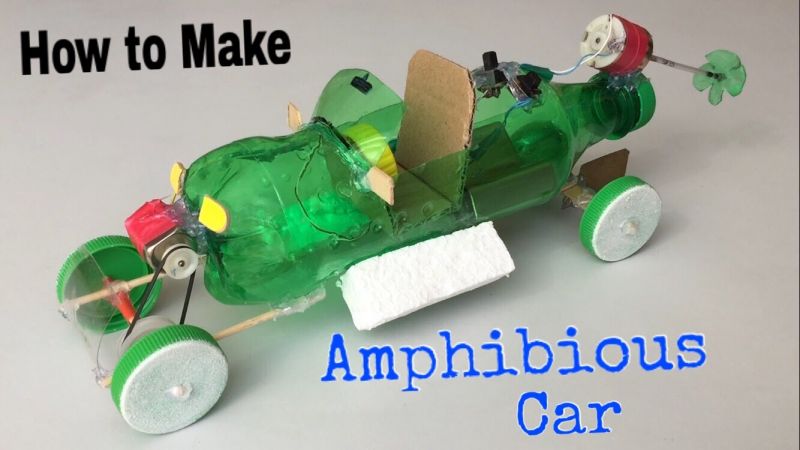 Mainan dari Botol Bekas - Mobil Amfibi