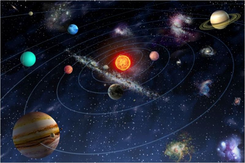 Sistem Tata Surya Orbit Astronomi Ruang Skema, Galaksi, 05/21/2024