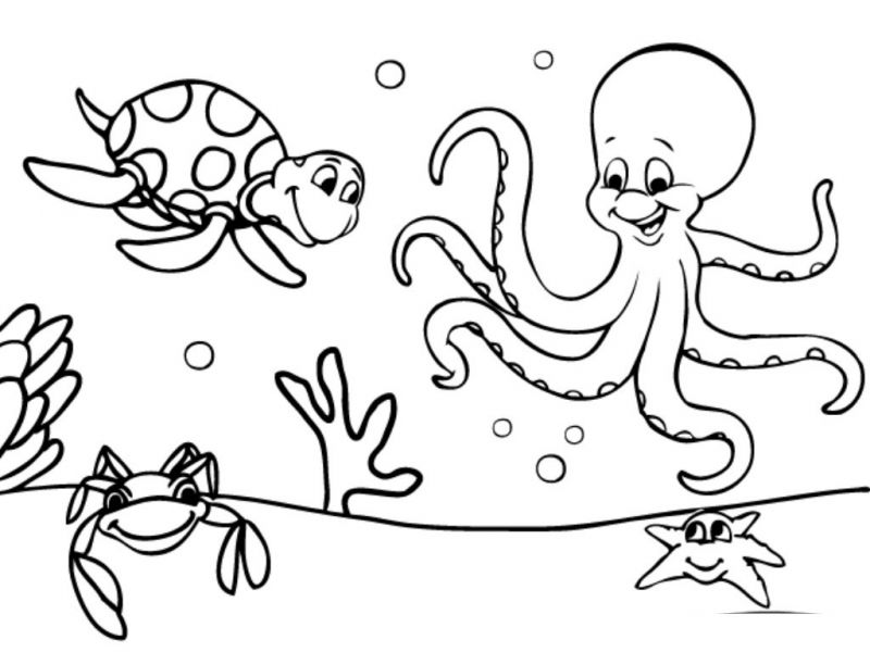 under the sea background coloring pages - photo #12