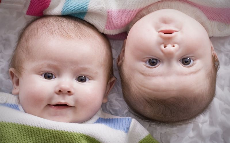 Background Bayi Kembar Lucu