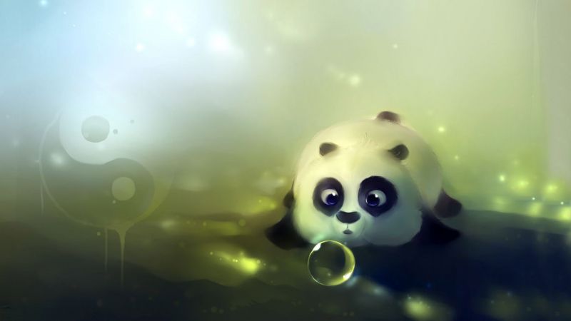 Background Kartun Panda 