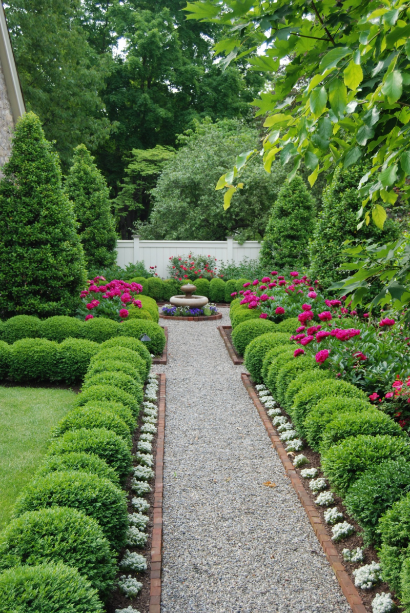 4. Traditional Boxwood Edged Pathway