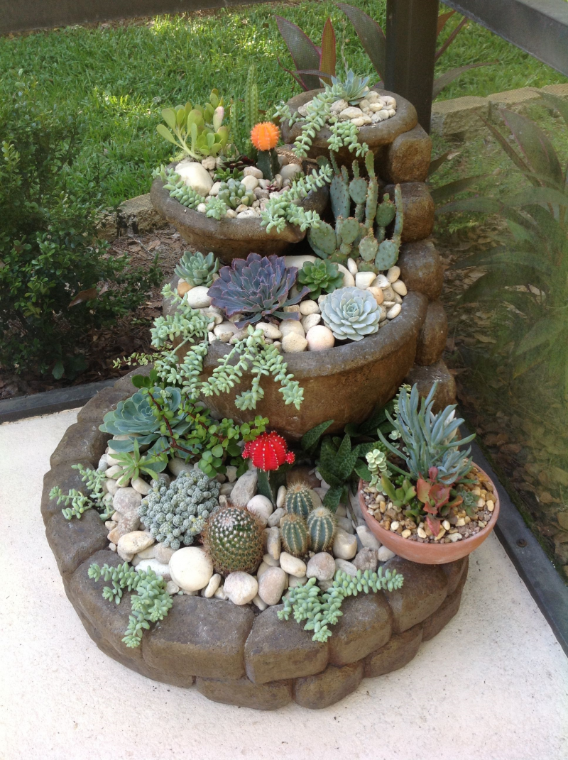 7. Succulent Stone Planters