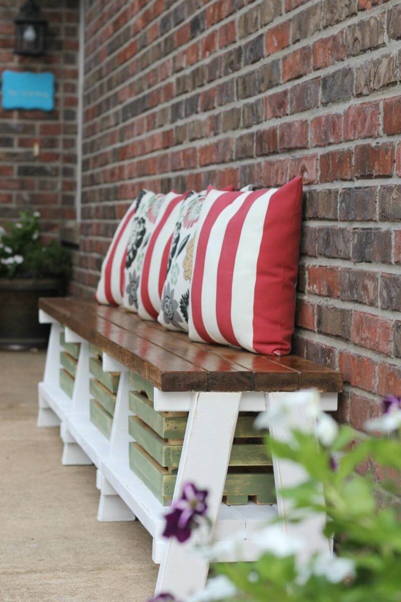 1. Rustic Multi-Use Storage Crate Bench