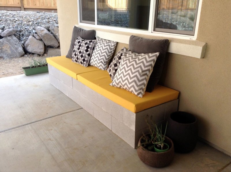 28. Awesome Cinderblock Bench