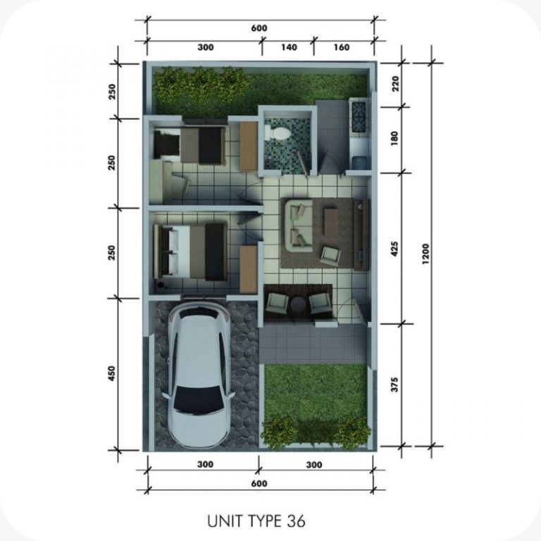 15 Desain Rumah Minimalis Type 36 Serta Denah dan Fasad [Terbaru]