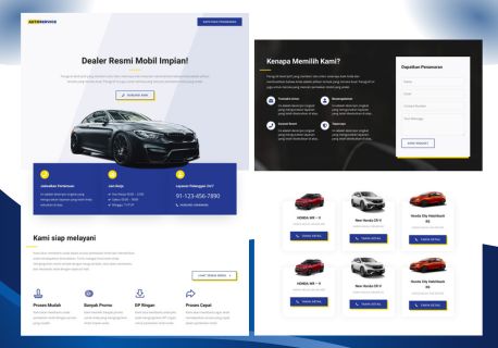 Contoh desain website sales dealer mobil